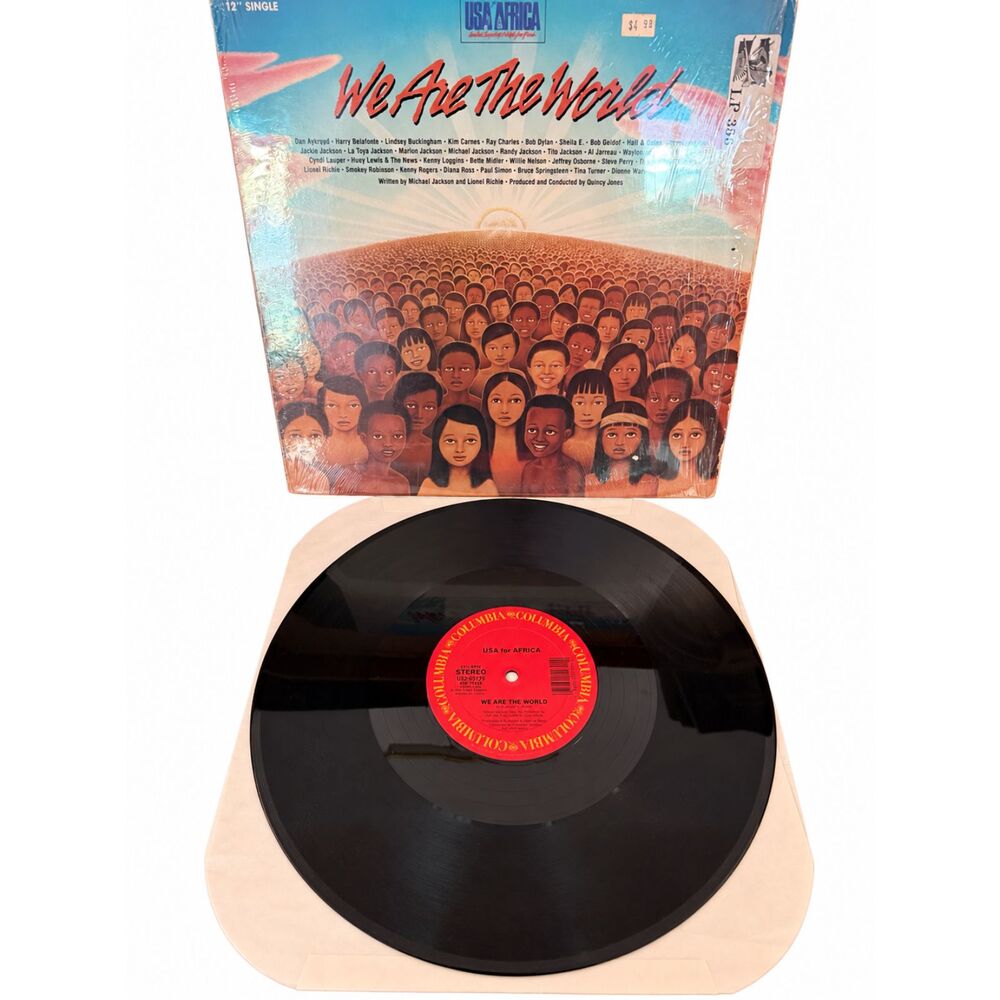 USA for Africa We Are the World 1985 12" Record Vinyl Columbia US2-05179
